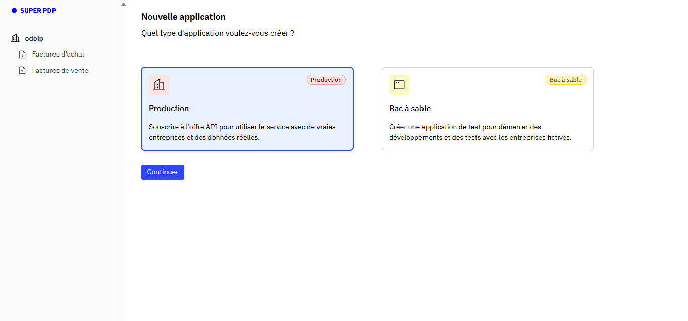 Choix du type d’application